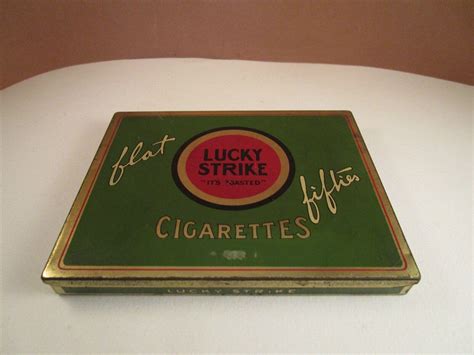 lucky strike cigarettes metal box|Lucky Strike In Collectible Tobacco Tins for sale .